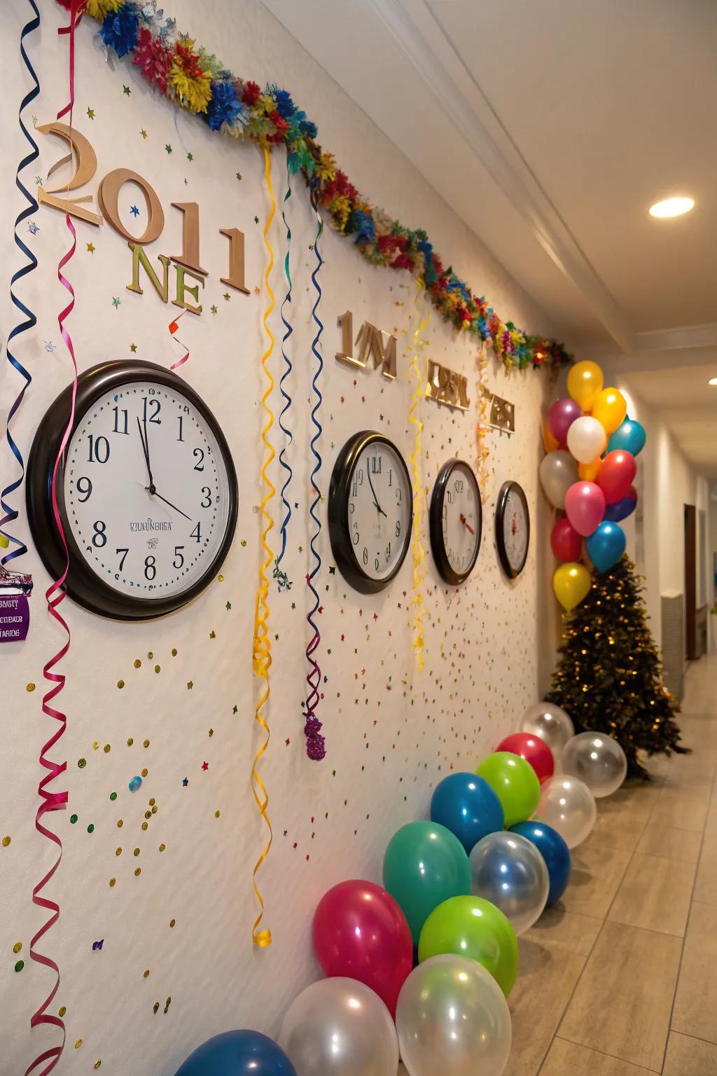 Create a striking focal point with a countdown wall.