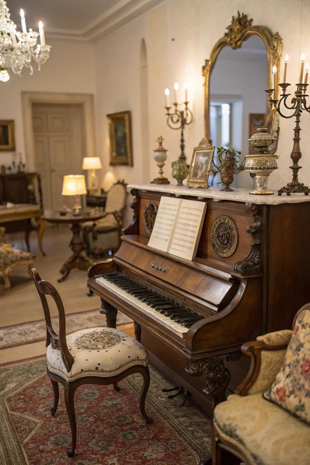 A musical emphasis contributes sophistication and delight.