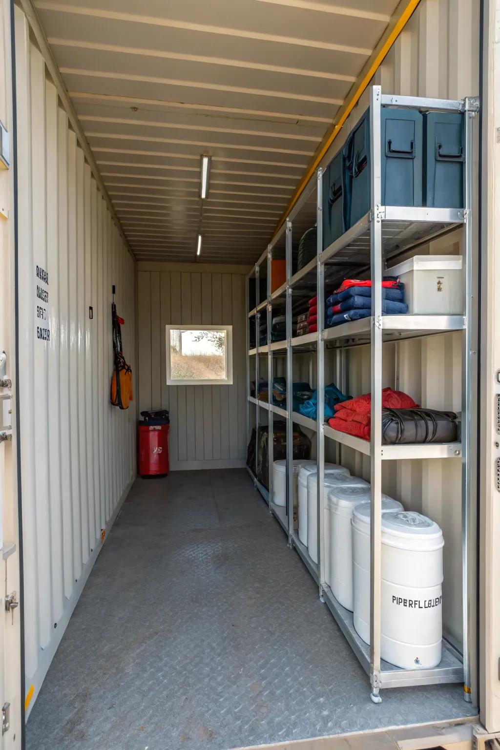 Partitions create multiple functional zones within one container.