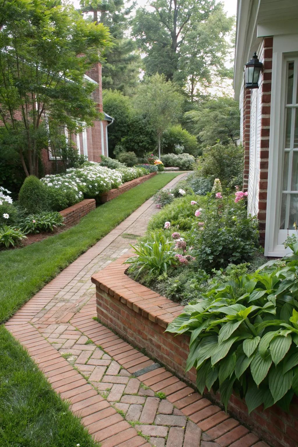 Creative edging brings structure and style to your side yard.