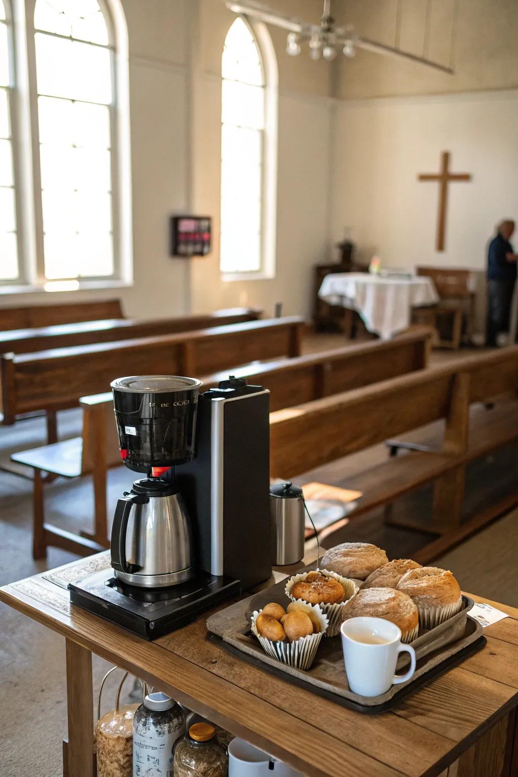 A cozy caffeinated beverages station inviting guests to linger and connect.