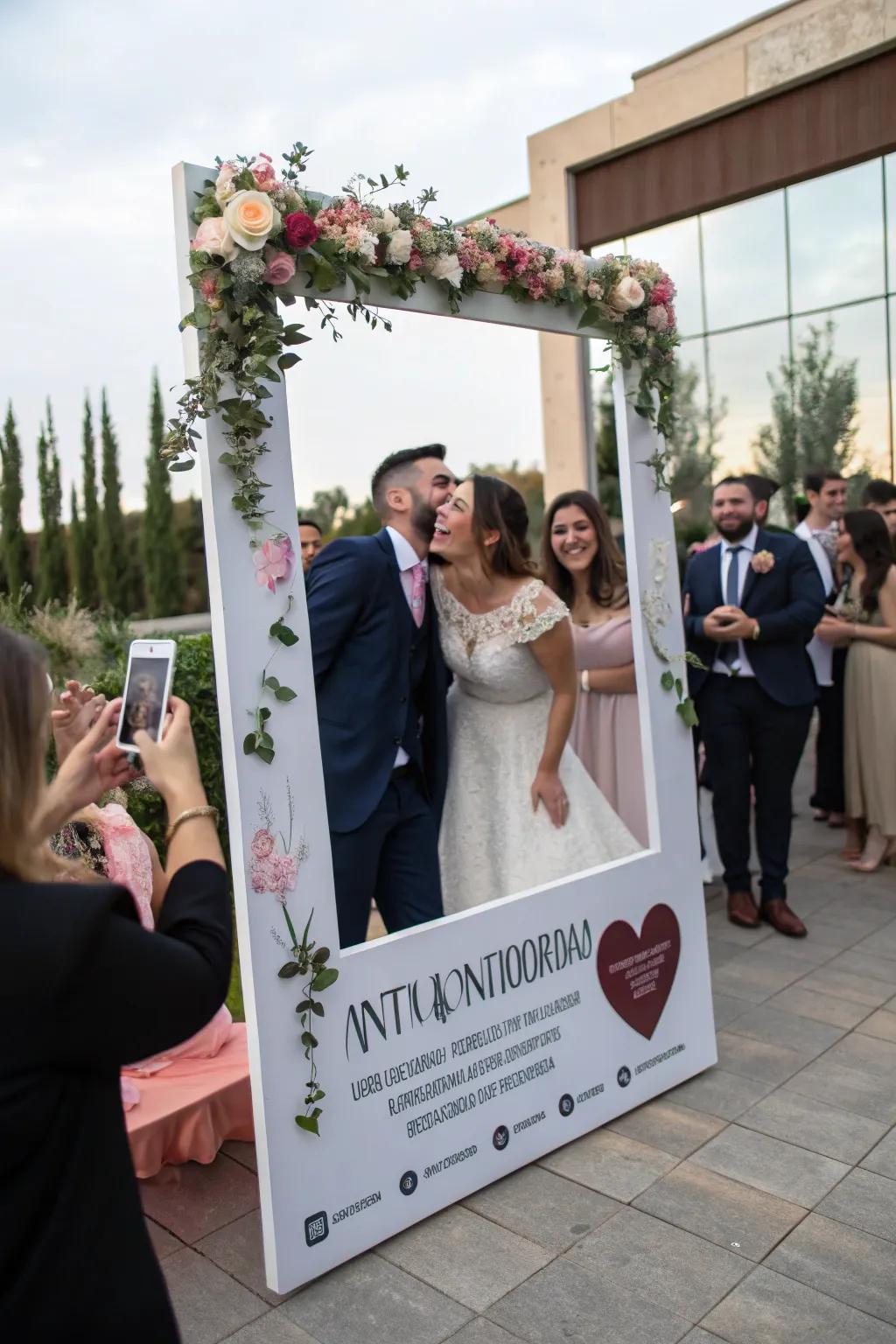 Interactive frame signs make for fun photos and lasting memories.